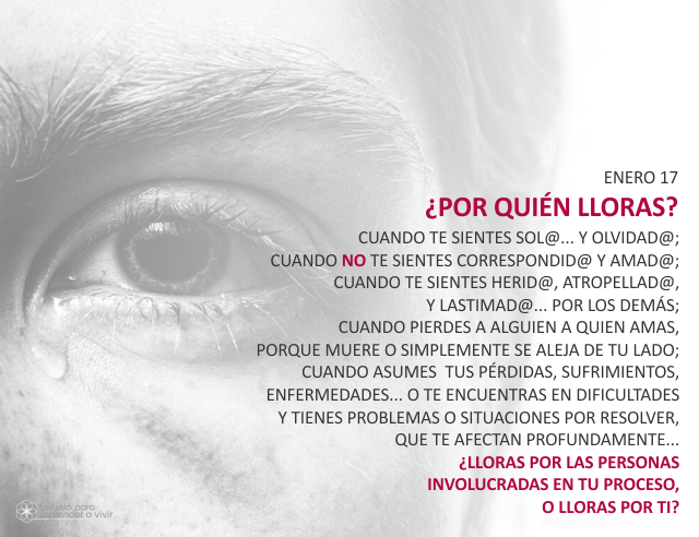¿Por quién lloras?